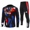 Tréninkový Mikina Manchester United Čtvrt Zip Černá 2024-25 Tréninkový Mikina Manchester United Čtvrt Zip Černá 2024-25